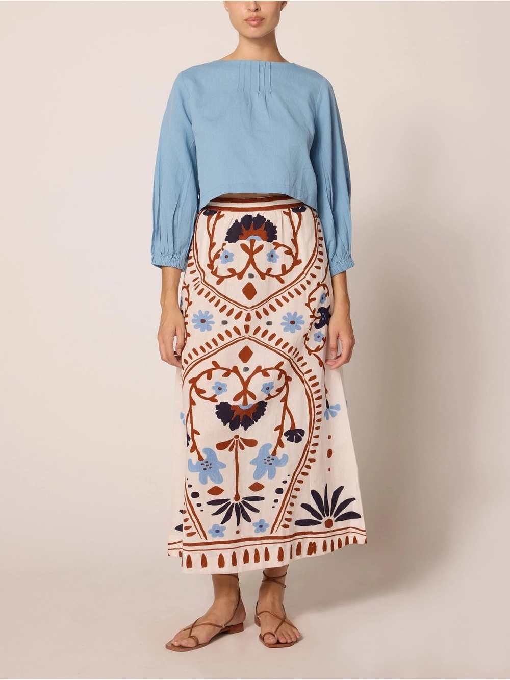 Cleobella Juliet Ankle Skirt in Liliana Print | Size Medium